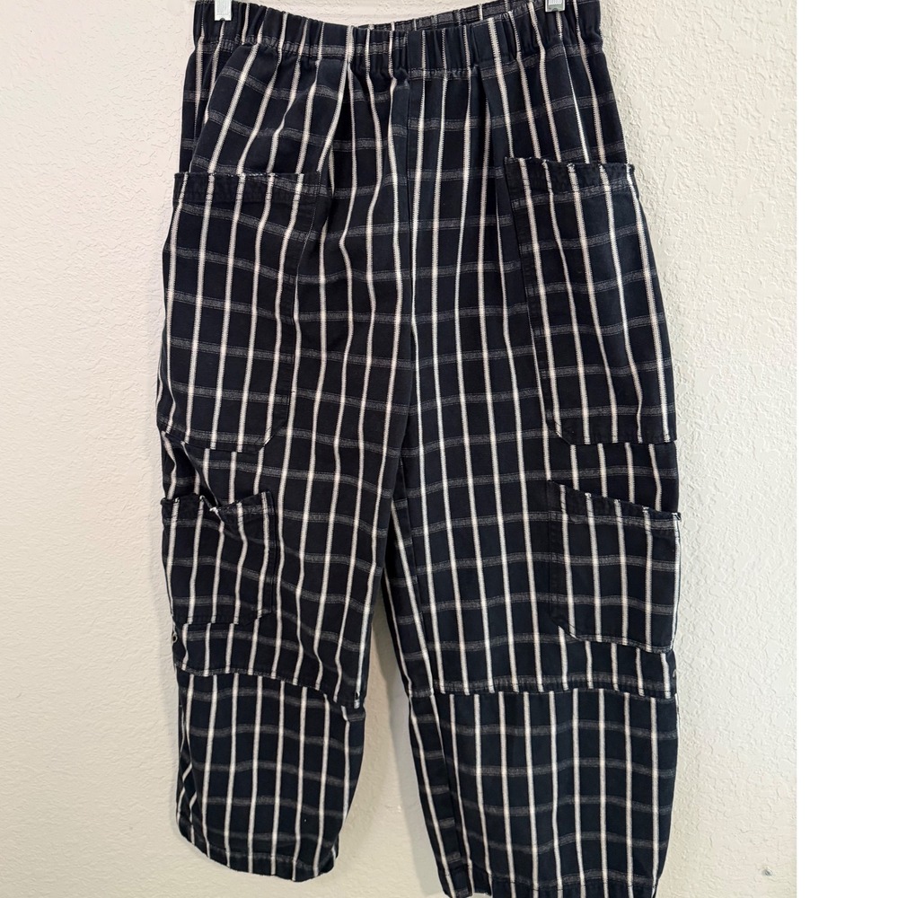 BDG Urban Outfitters Plaid Utility Cargo Pants Black White Grid L Streetwear
